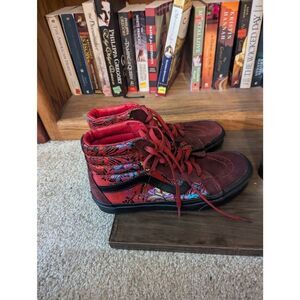 Vans Sk8 Hi Reissue Festival Satin red/floral New Size 9 Womens 7.5 Mens